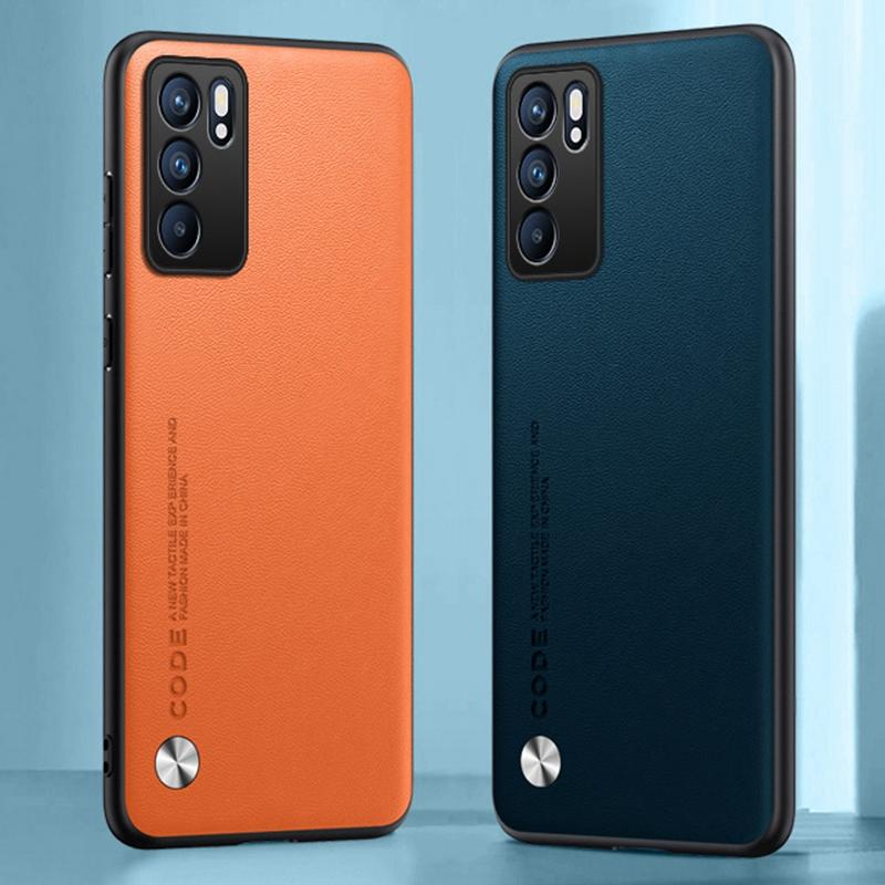 Роскошный чехол из искусственной ПУ кожи для OPPO Reno 6 5G, задняя крышка, матовый силиконовый противоударный чехол для полной защиты телефона для OPPO Reno6 5G