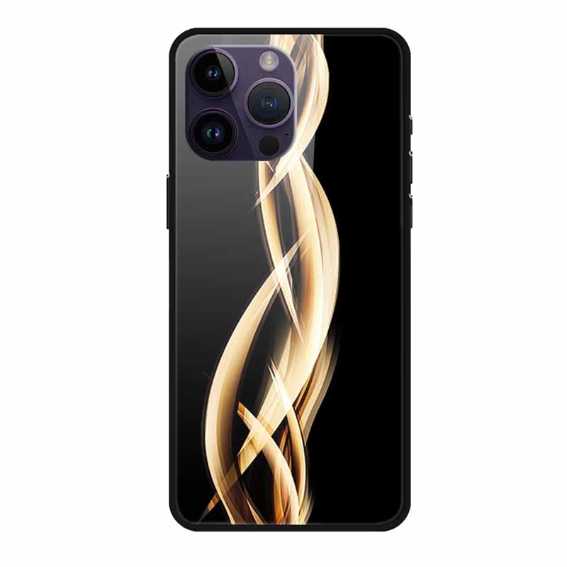 Закаленное Стекло Чехол Для iphone 15 Pro Max Чехол Жесткое Стекло Задняя Крышка Мягкий ТПУ Бампер Для iphone 16 Pro Max Чехол для Телефона 16Pro Max
