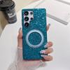 For Samsung Galaxy S25 Ultra Magnetic Case with Kickstand Glitter Electroplated TPU+PC Phone Cover
