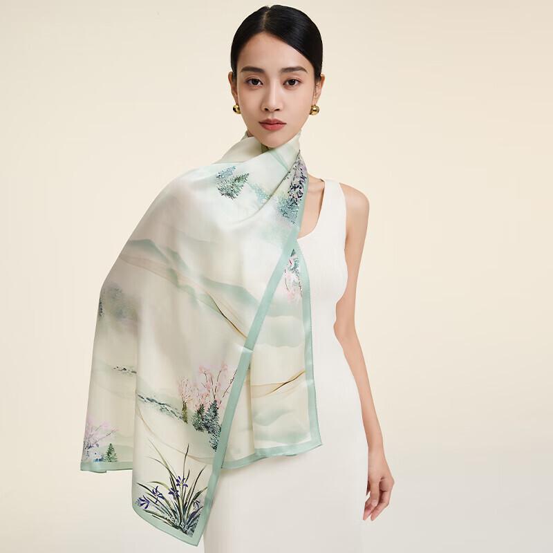 Wensli Mulberry Silk Scarf & Shawl Gift Box for Women