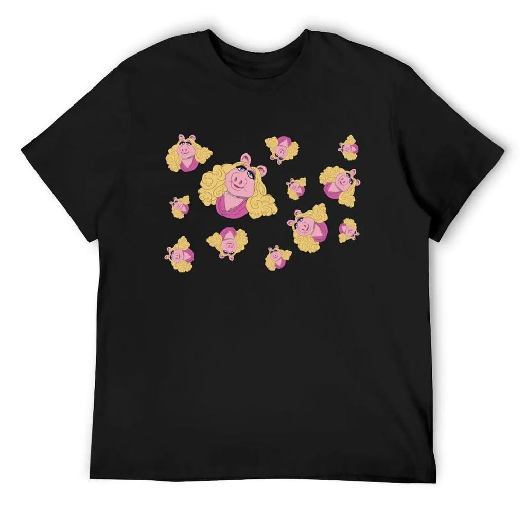 Miss Piggy Pattern T-Shirt Funny t-shirts graphic shirts boys animal print quick-drying men clothes
