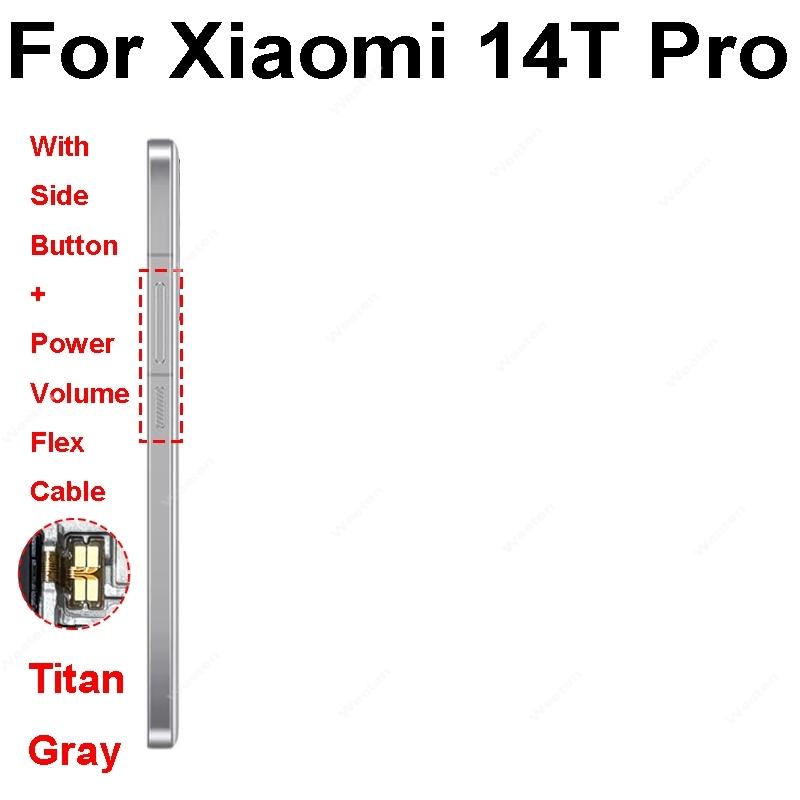 LCD Display Screen Frame Cover For Xiaomi 14T Xiaomi 14T Pro Middle Frame Housing Cover Bezel with Side Button Spare Parts