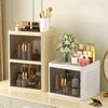Foldable Storage Boxes Cosmetics Household Multi Layer Shelves Double Door Acrylic Storage Rack Floor Type Simple Storage Rack