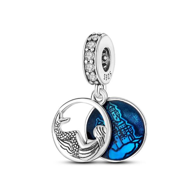 Новый серебряный цвет, серия Ocean, черепаха, не выцветает, очаровательные бусины, подходят для подвески, подвески S925, оригинальный браслет с логотипом для женщин, ювелирные изделия своими руками