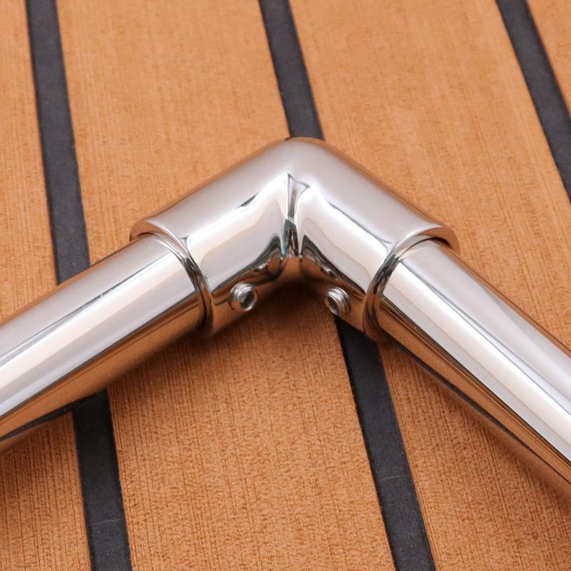 4 шт., двухсторонний фитинг для поручня для лодки, 22 мм/25 мм/30 мм/32 мм, нержавеющая сталь, 90 градусов, коленчатый соединитель для морской яхты, лодки, аксессуары