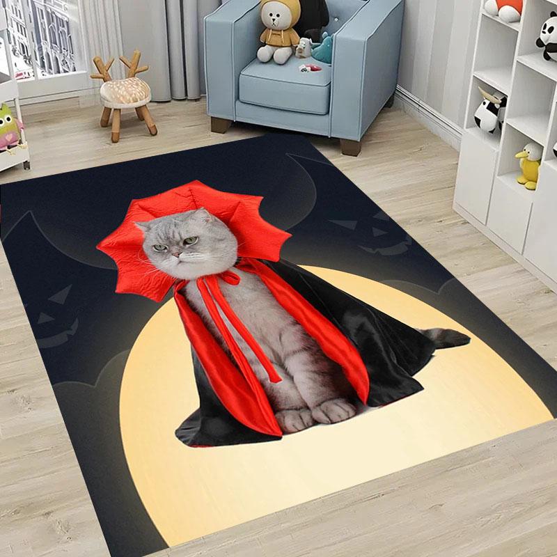 Ковры с 3D-печатью кошек для дома, гостиной, детской спальни, дивана, придверный коврик, кухонные напольные коврики, противоскользящий декор, подарок