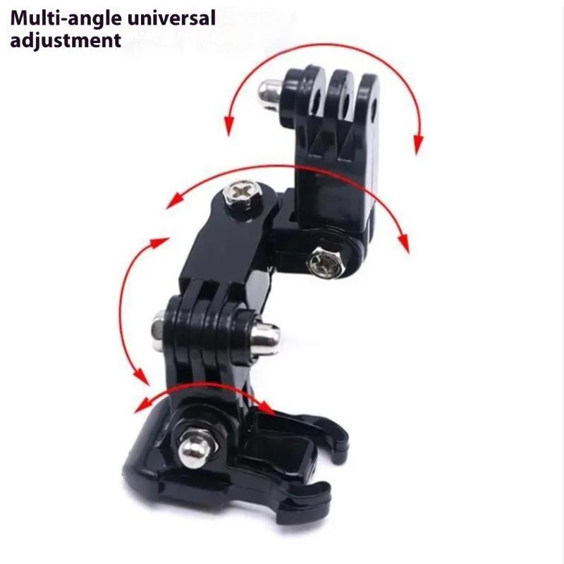 Curved Flat Helmet Base Mount with Adhesive Pad 1/4inch Adapter for Action Camera Accessories Mounting Bracket