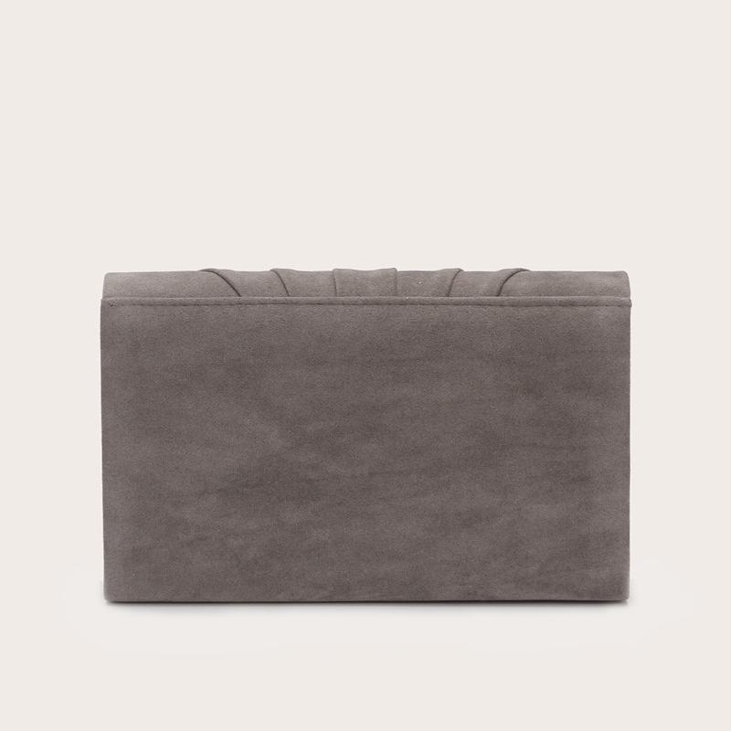 Женский замшевый клатч с плиссированной цепочкой и клапаном на плечо, дизайнерская вечерняя сумочка