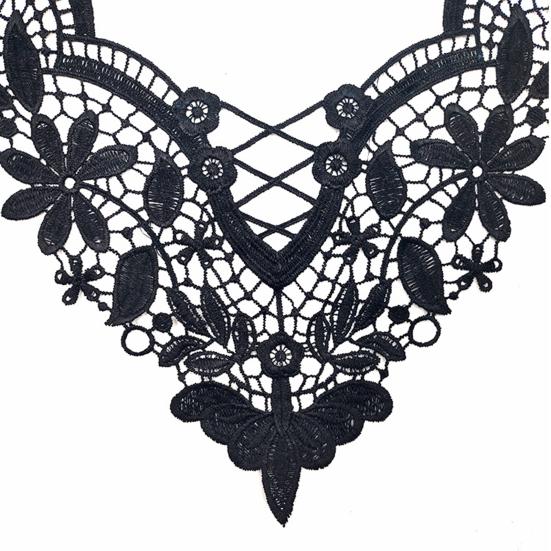 Yousheng Embroidered Lace Collar Hollow Out Lace Fabric Trim Applique Neckline Women Lace Collar Applique for DIY Sewing Supplies Wedding Dress