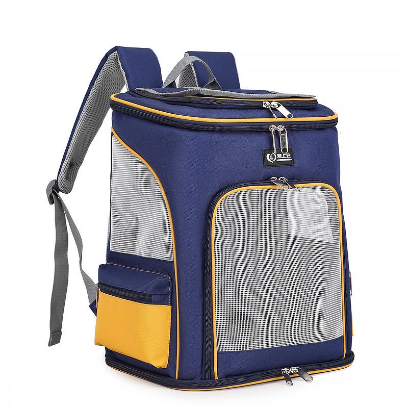 Дышащий рюкзак для домашних животных с двумя плечами - большая вместительная сумка из ткани Оксфорд для кошек и собак