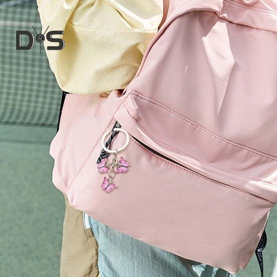 Брелок-подвеска с яркими цветными бабочками, декоративный брелок для ключей, подвеска на сумку, аксессуар для украшения автомобиля