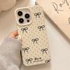 Phone Case for iPhone 16 15 14 13 12 11 Pro Max iPhone 11 13 16 15 14 12 Polka Dot Bow Phone Case Cover