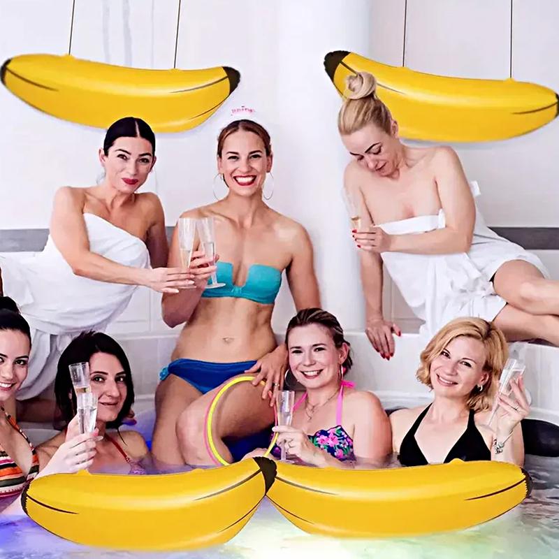 8 шт. DIY надувная модель мультяшная игрушка для пляжа фото реквизит забавная игрушка-поплавок желтый банан реквизит праздничный декор для вечеринки 60x16 см
