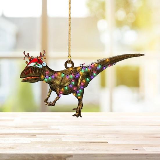 Dinosaur Car Hanging Decoration Christmas Festive Tree Trendy Various Styles Ornament for Home Scene Layout