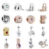New  Padlock Key Charm 925 Sterling Silver Original Bracelet Charm Beads for Women Jewelry Gifts