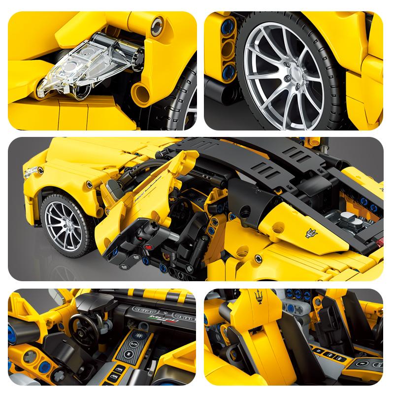 Креативный Технический Спортивный Автомобиль Набор Строительных Блоков MOC Кирпичики для Сборки Настольное Украшение Коллекция Праздничный Подарок Взрослые Дети