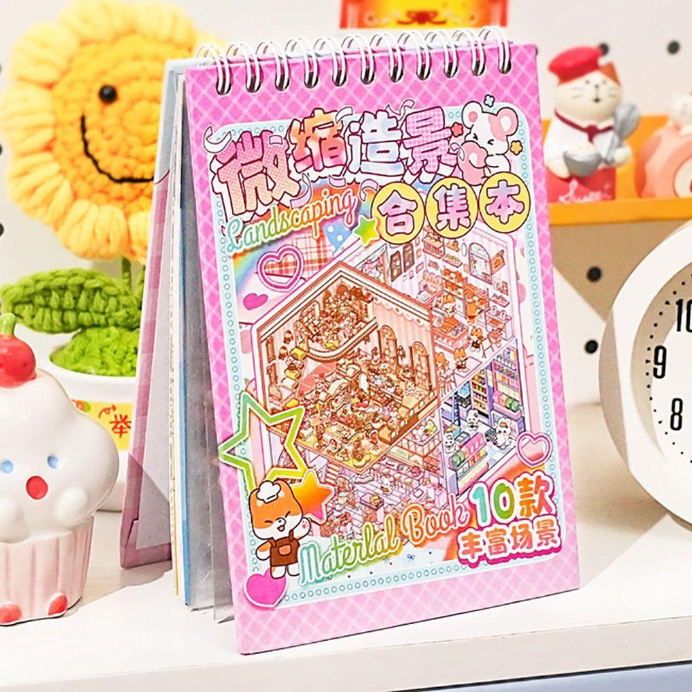 DIY Cabin Scene Pocket Sticker Cartoon Sticker Cabin Scene  Student Kid Child