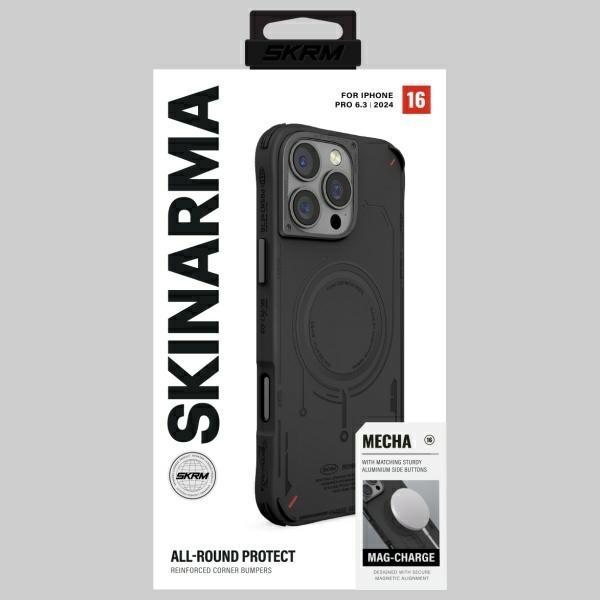 Skinarma Case Mecha Iphone 16 Pro 6.3   Magnetic Charging Black/Black