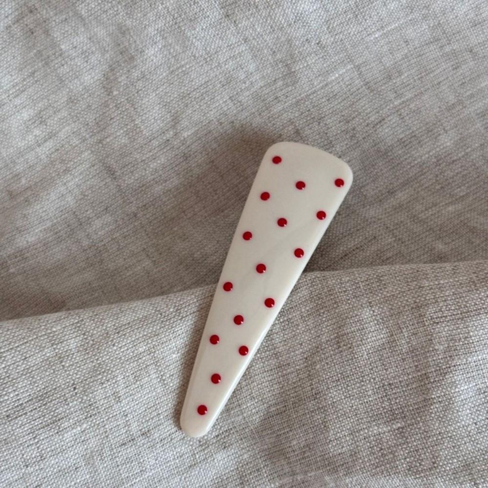 2pcs Sweet Style Duckbill Hair Pin Anti-slip Side Bang Hair Clip Fresh Polka Dot Hair Clip  Girl