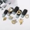 10Pcs Manicure Decor Three-dimensional Shining Stunning Visual Effect DIY Alloy Butterfly Heart Water Drop Garland Nail Charm Nail Salon Supply