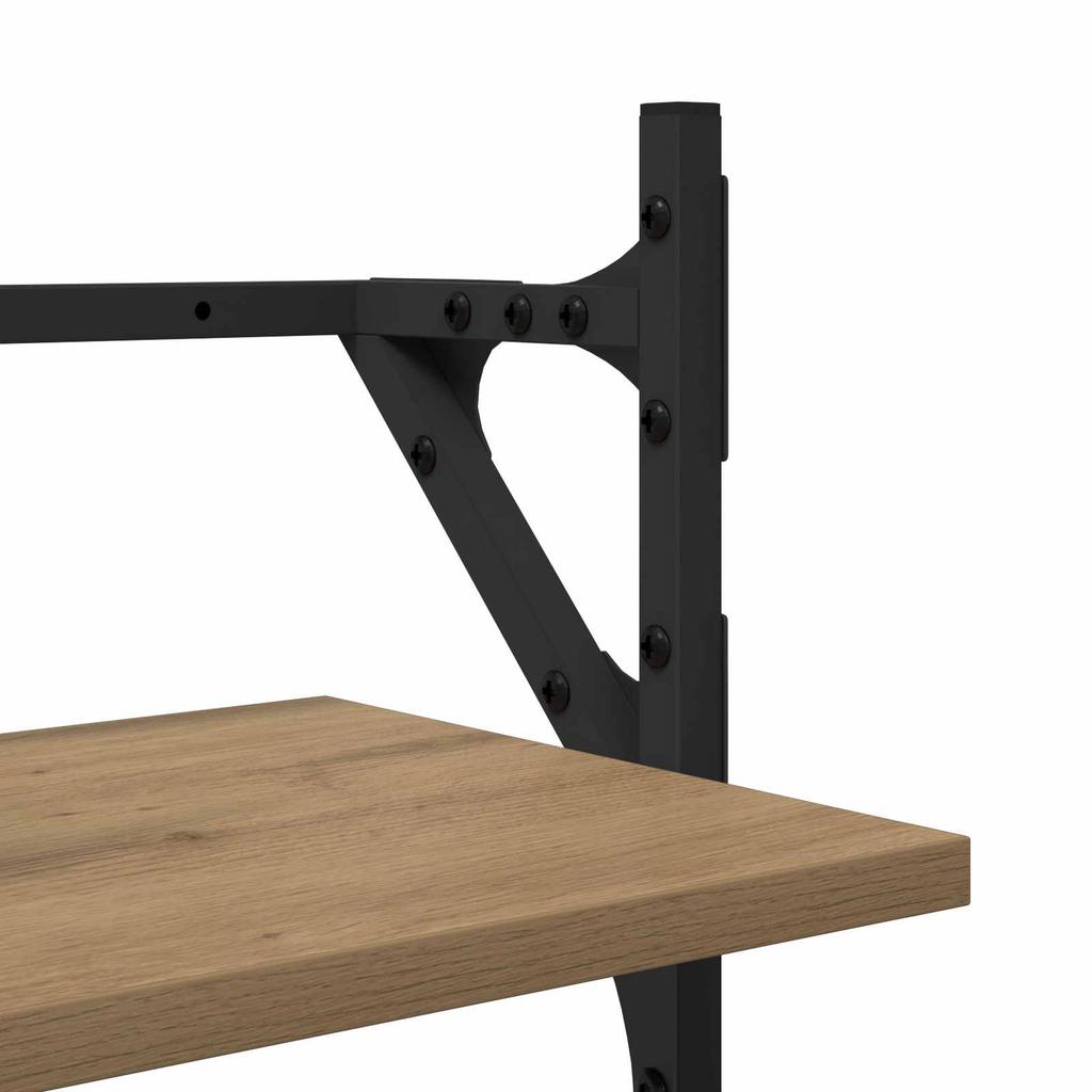 Wall Shelf Set with Shelf 6 pcs Artisan Oak 100 x 25 x 30 cm