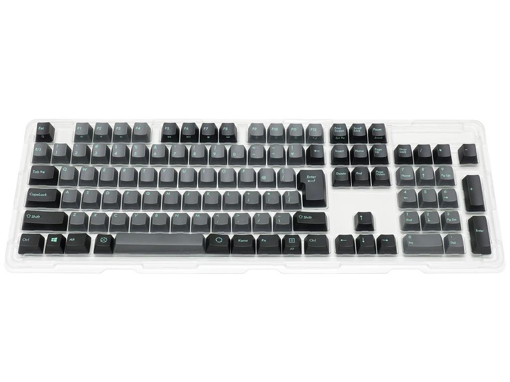FILCO PBT Molded Keycap Set ASAGI X Gray 2 Tone Keycap Set Majestouch Replacement 108 Keys Japanese Layout No Kana Key Puller Included FKCS108AGP2Z