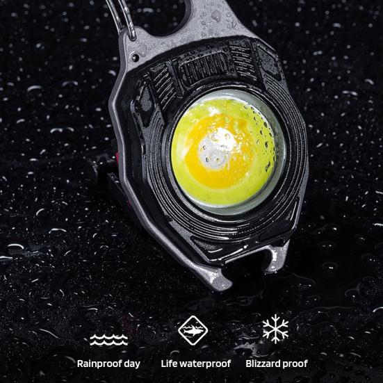 Светодиодный брелок для работы, аккумуляторный мини-фонарик, высокие люмены, супер яркая многофункциональная портативная лампа с отвертками, открывалкой для бутылок