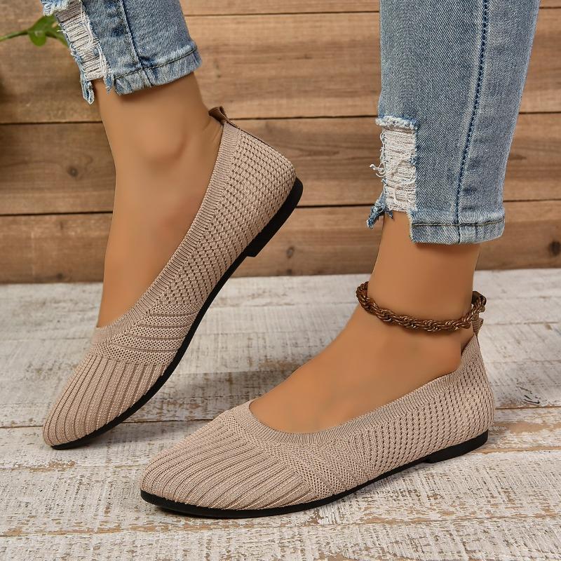 2024 Горячая Распродажа Туфли для женщин Базовые женские балетки Сетчатые дышащие повседневные балетки Женские остроносые мягкие туфли без застежек Женские