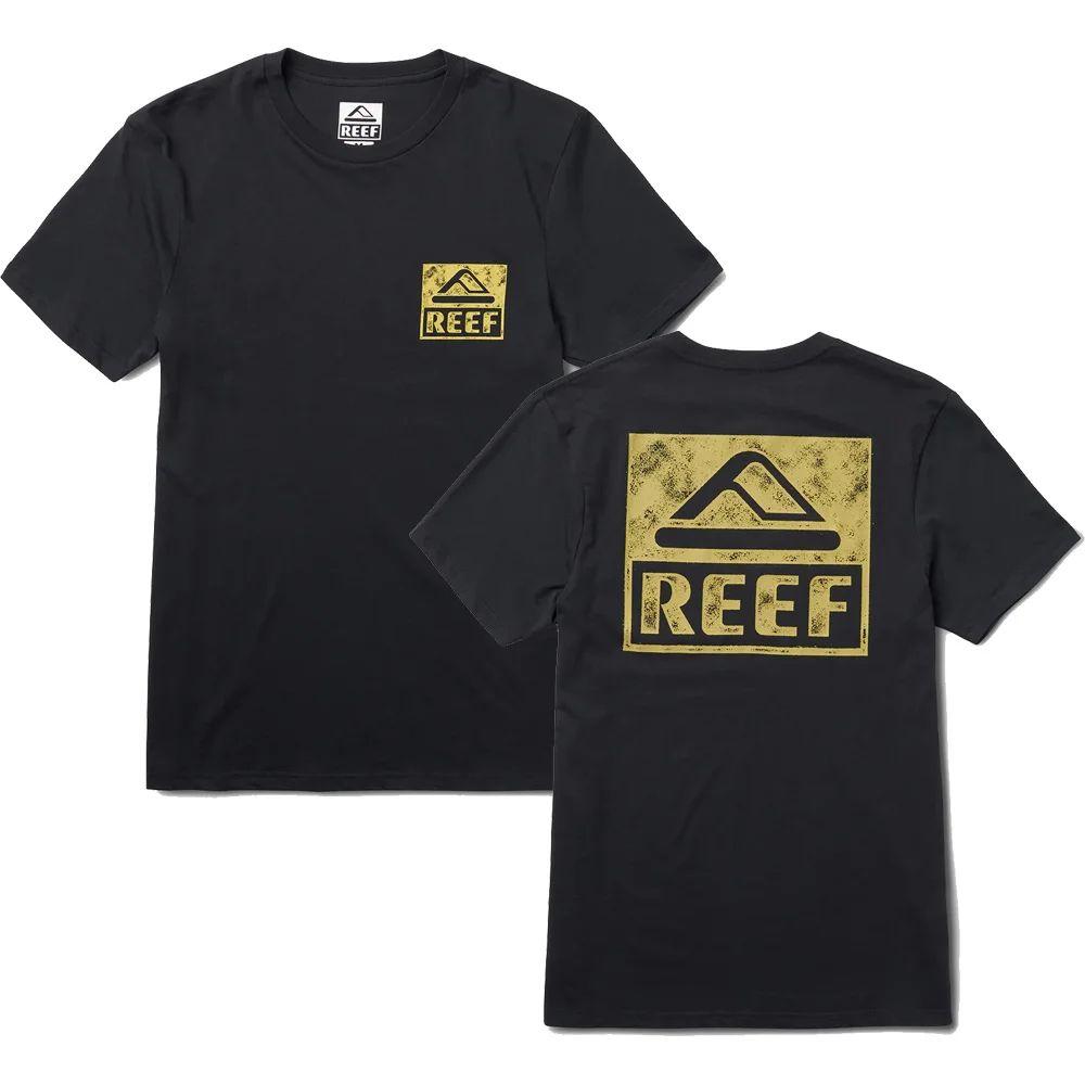 Бренд Reef Новые футболки с принтом Праздничные Повседневные Летние топы Мужская футболка с коротким рукавом и круглым вырезом Хлопковая футболка Удобные отпускные топы