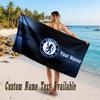 Chelsea FC Design Beach Towel Custom Text Large Towel for Beach Vacation