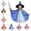Star Kids Halloween Cloak Sets Gilding Halloween Costumes Funny Witch Cloak Cape with Hat  Party