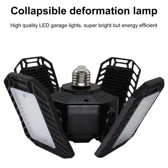 Светодиодный потолочный светильник для гаража, складной, деформируемый, 60 Вт, супер яркий, водонепроницаемый, энергосберегающий, склад, парковка, подвал, лампа