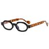 Fashion small frame elliptical frame Internet celebrity trend glasses men and women portable outdoor travel flat mirror