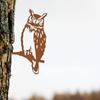Металлический декор для птичьего двора на дереве — преобразите свой задний двор с помощью этого искусства. Металлический ворон/сова. Стальной садовый декор. Силуэт на открытом воздухе