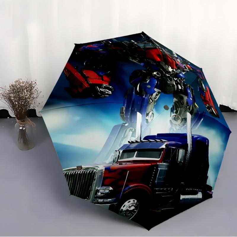 1pc Transformers2 Umbrella, Sun Protection, And UV Shielding. It Has Eight Sturdy Ribs for Outdoor Use And Perfect Gift