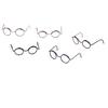 2Pcs Round Frame Frame Retro Cool Doll Glasses Suitable For 1/6 30Cm Bjd Doll