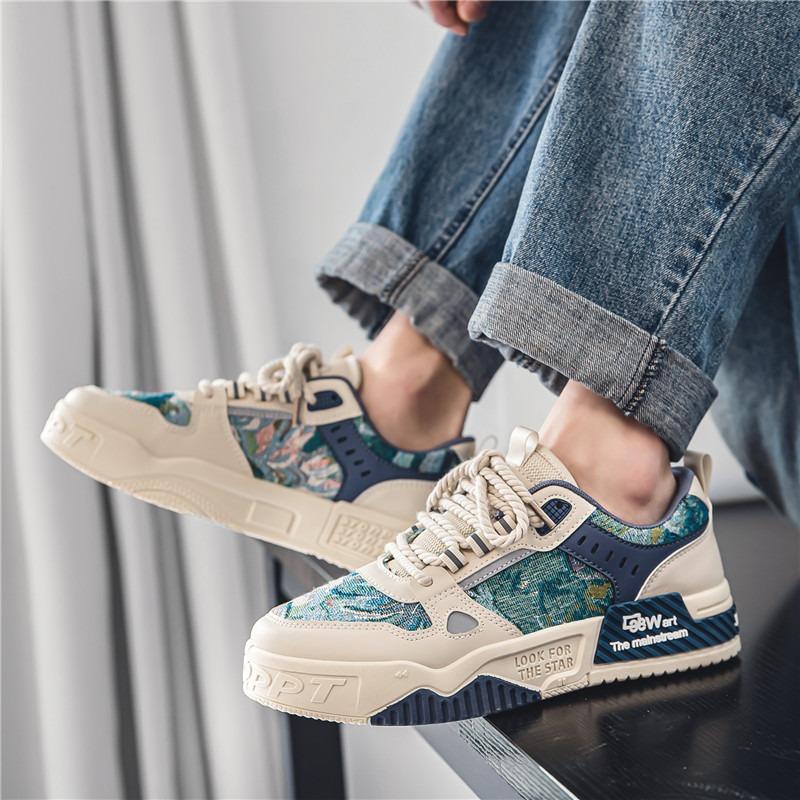 Роскошная мужская вулканизированная обувь Летние повседневные кроссовки для мужчин Уличные беговые Платформа Дизайнерские Скейтборд Tenis Masculino