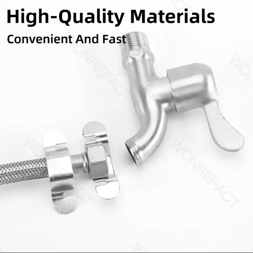 1/5Pcs Portable Stainless Steel Hexagon Nut Wrench Detachable Reusable Hex Wrench 4-point Pipe Hose Wrench Pipe Water Heater