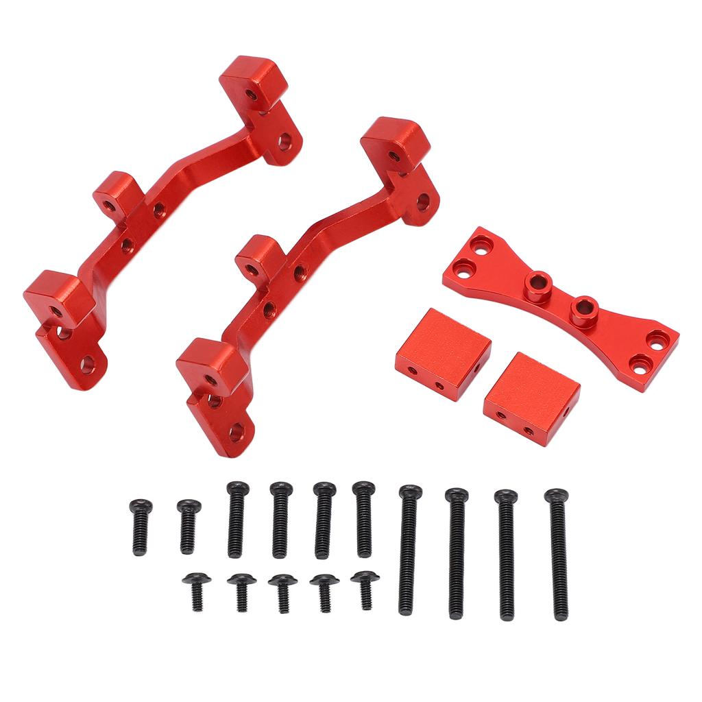 Metal Pull Rod Base with Axle Upper Servo Bracket Mount for MN 99S D91 D90 1/12 RC CarRed