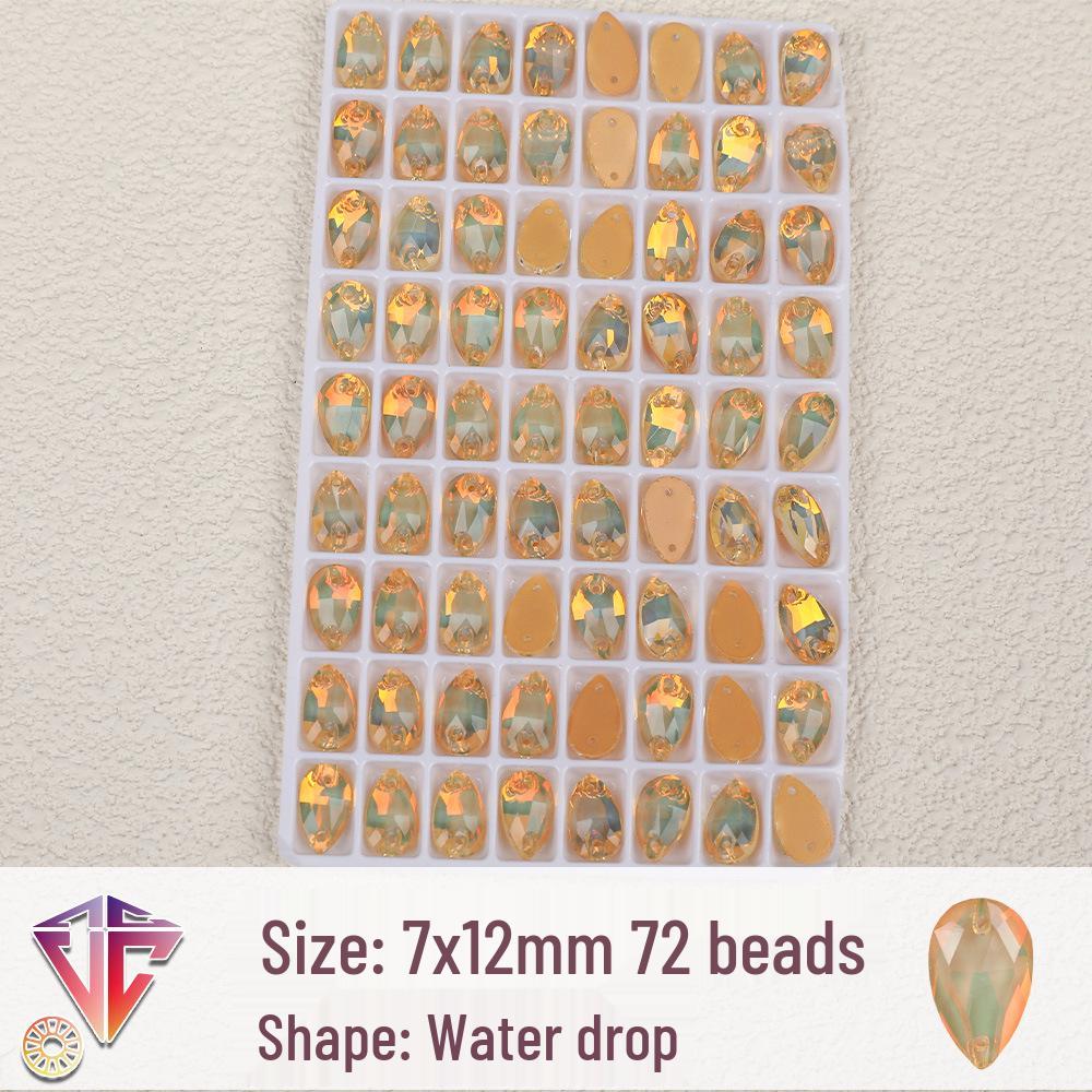 Флуоресцентные мокка каплевидные стразовые бусины - Ручная работа DIY Двухдырочные плоские аксессуары