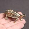 Vintage Brass Longevity Turtle Desktop Ornament Copper Animal Craft Ornament