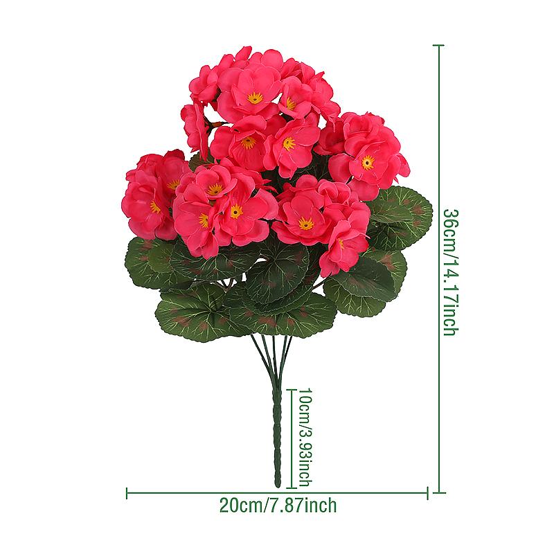 1шт. Букет бегоний, практичное украшение для дома, модные зеленые растения, современный шелковый цветок, имитация искусственного цветка