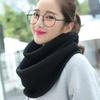 Solid Color Thick Knit Scarf for Women Autumn Winter Korean Style Warm Neckwear Scarf
