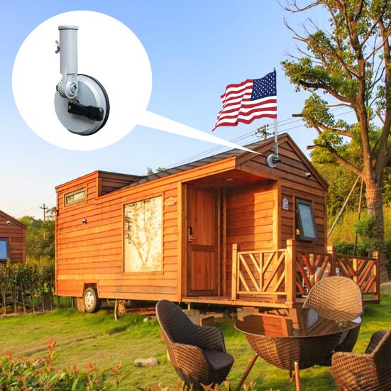 Крепление для флага на автофургоне. Установка флага без повреждений. Универсальное крепление на столб из алюминиевого сплава.