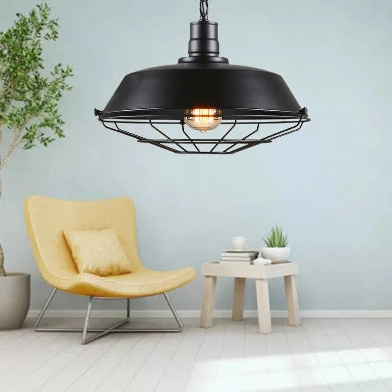 Style Vintage Pendant Light Industrial Retro Iron Hanging Ceiling Lamps E27 Chandelier for Restaurant Bar