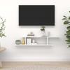 VidaXL Wall-Mounted TV Shelf White 125x18x23 Cm Particleboard