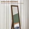 Full Length Mirror, 157 x 37 cm, MDF Frame, Standing, Slanted or Hanging, Walnut Wood