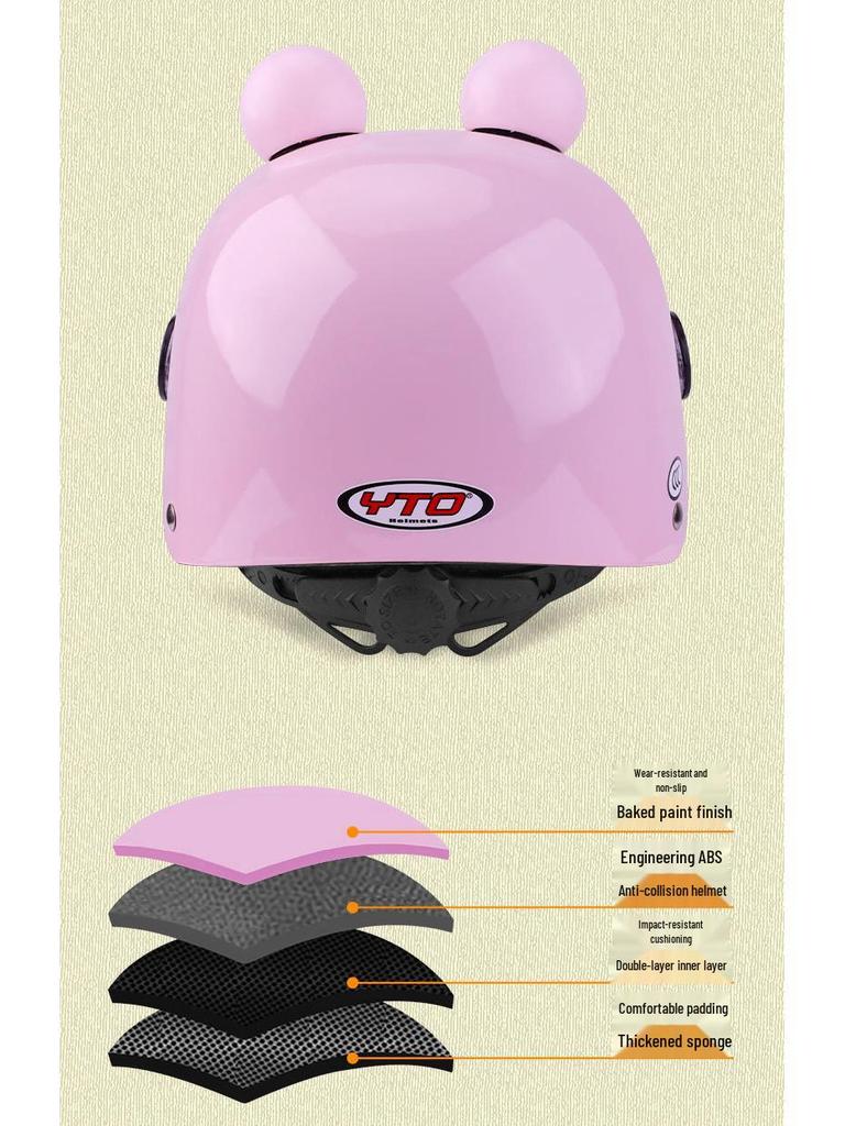 Children's Cycling Helmet with Anti-fog UV Goggles and Sound Ears