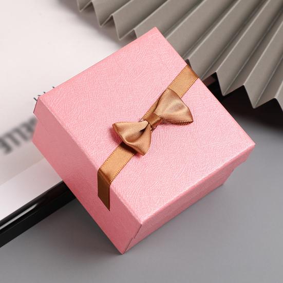 Подарочная коробка с ленточным бантом и подушечкой на День святого Валентина, для подружки невесты, на свадьбу, на день рождения, упаковочная коробка с крышкой, портативная коробка для упаковки ювелирных изделий