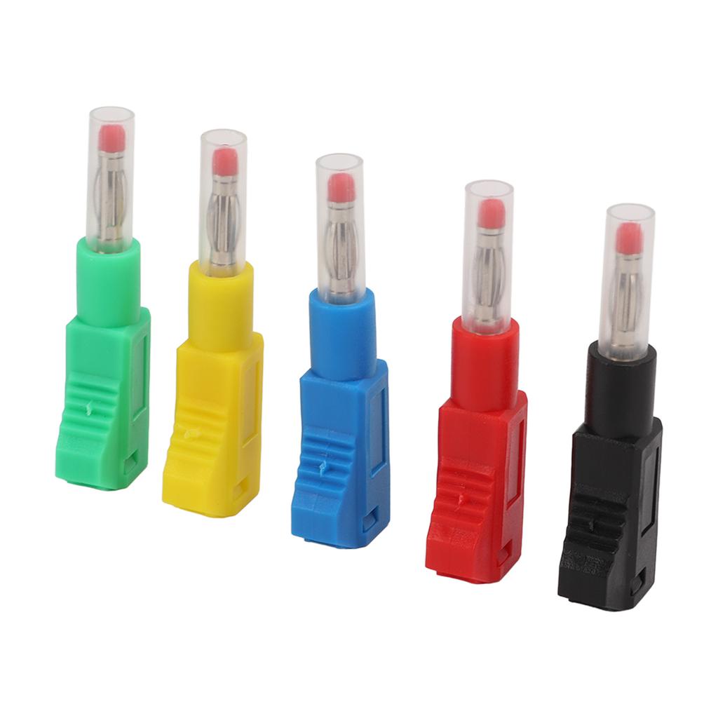 10PCS 4mm Retractable Banana Plug Weldable Test S Ends CAT II 600V 32A 5 Color for 3C Digital